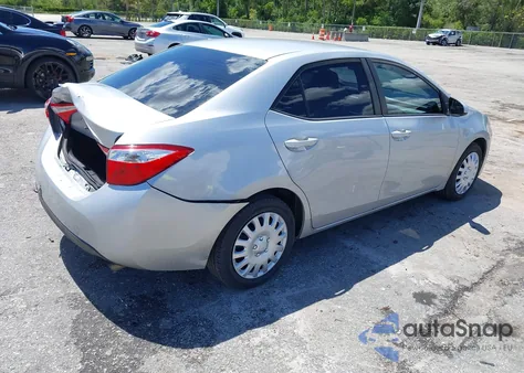 2015 Toyota Corolla Le из США, поврежденный, VIN 2T1BURHEXFC462694